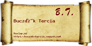 Buczák Tercia névjegykártya